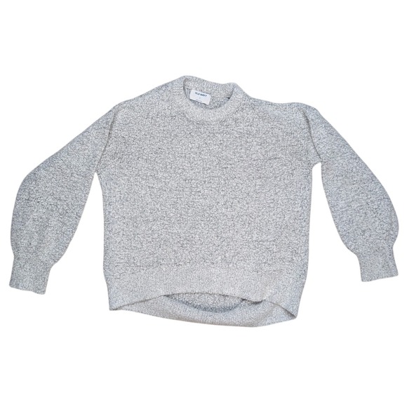 Old Navy Sweaters - Old Navy Large Grey Crewneck long Sleeve Fluffy Knit Sweater‎ Cozy Fluffy